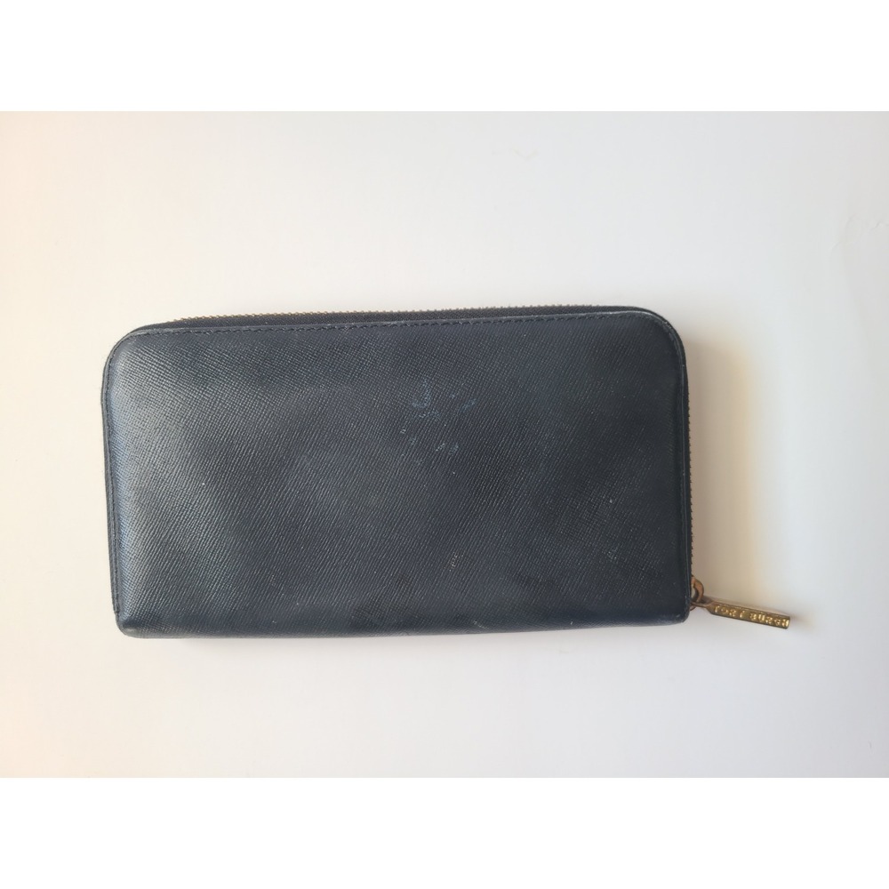 Tory‎ Burch Carson Continental Full Zip Around Wallet Black Leather Quiet Luxury - Picture 2 of 5